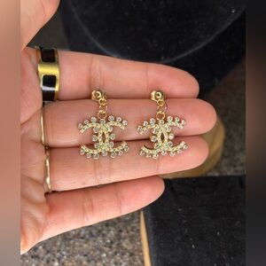 Chanel earrings pearl and diamond